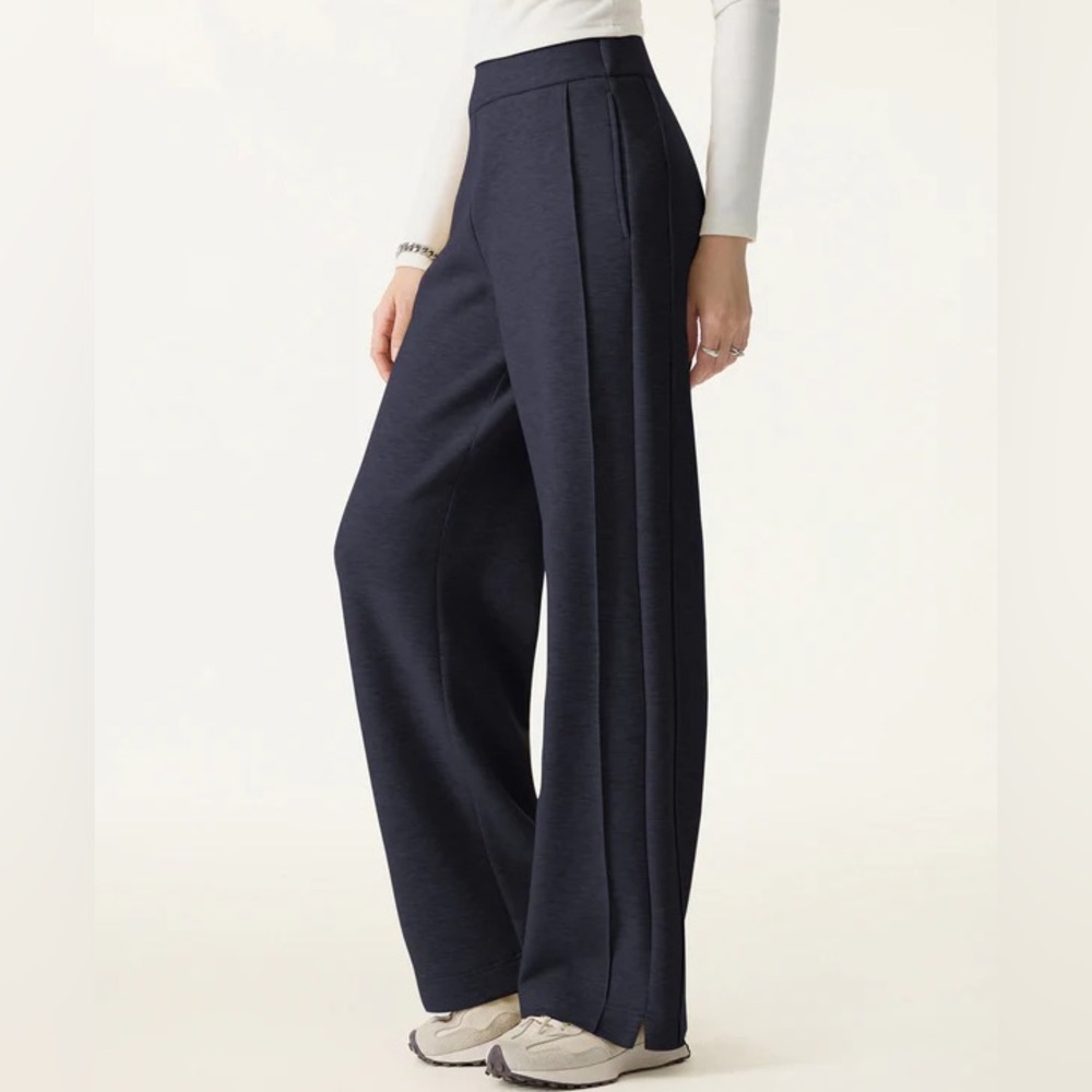 OGL FuzzLuxe High Rise Straight Leg Pull-On Pants Black Size S - Picture 2 of 7